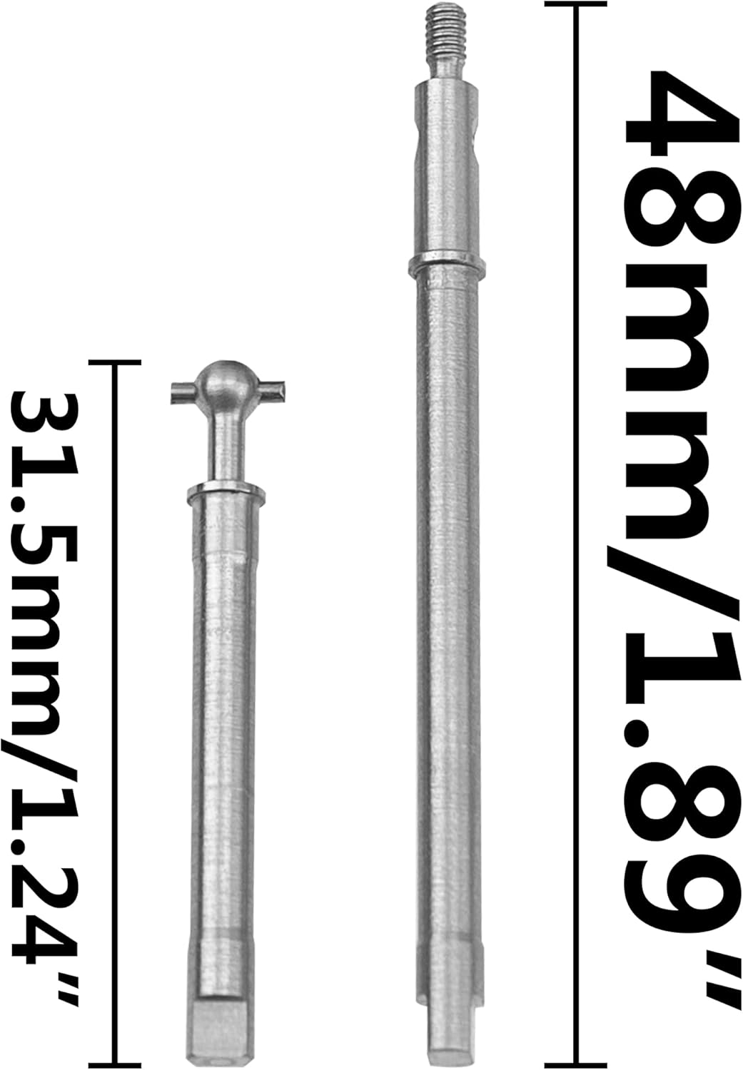 ShareGoo – Eje de transmisión CVD delantero y trasero de acero inoxidable compatible con Axial SCX24 90081 AXI0001 AXI0002 AXI00004 AXI0005 AXI0005