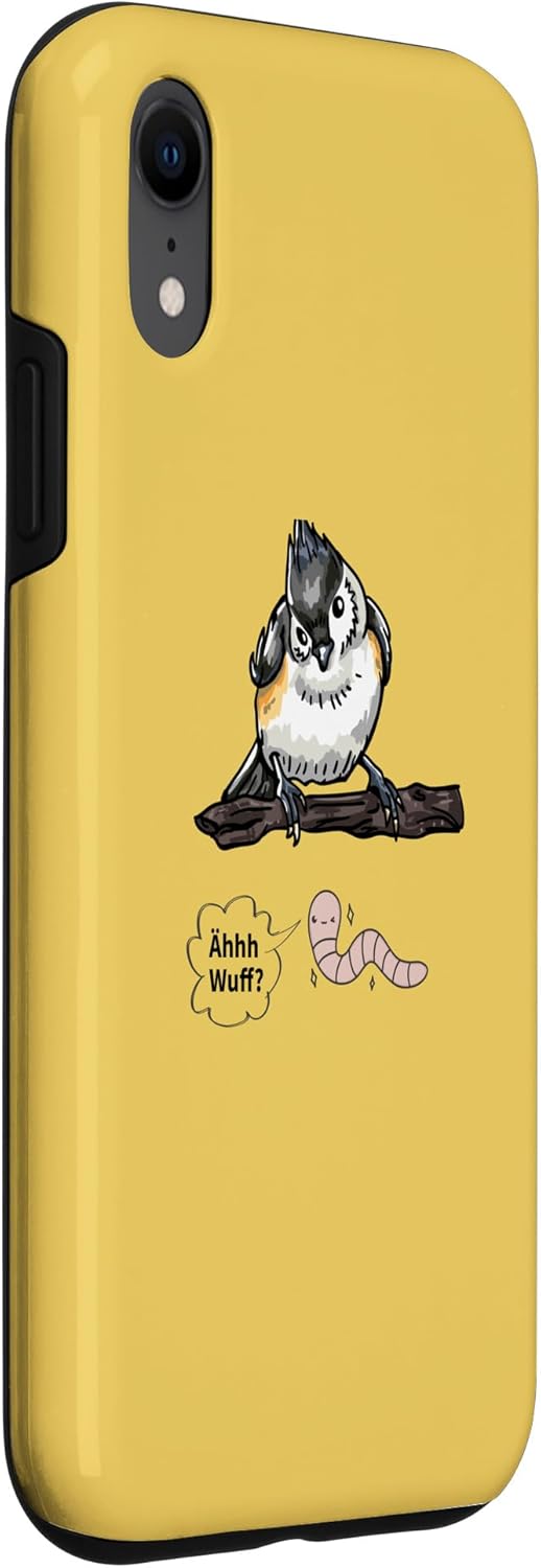 iPhone XR Vogel und Wurm Äh Wuff Funny Animal Motifs Bird Gifts Case