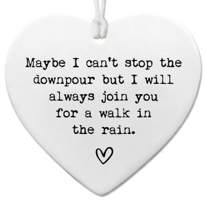 Maybe I Can’t Stop the Downpour, Friendship Gift, Tough Time Gift, Friend in Need, Send Love to Sister, Ceramic Heart Keepsake, Bestie Gift, Sister Maybe I Can’t Stop the Downpour, Friendship Gift, Tough Time Gift, Friend in Need, Send Love to Sister, Ceramic Heart Keepsake, Bestie Gift, Sister