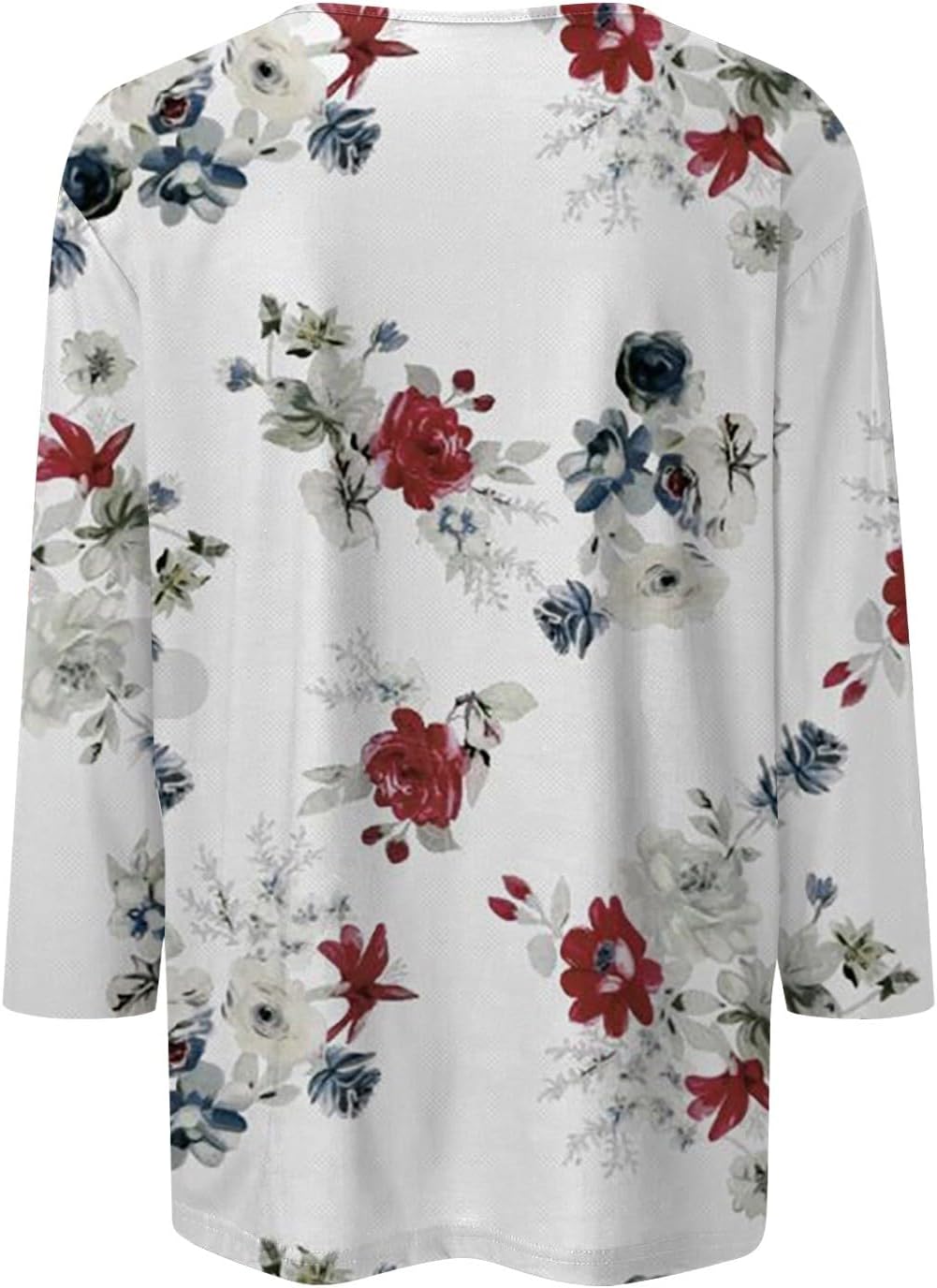 Camisetas básicas para mujer, camisas de manga 34 para mujer, lindas camisetas estampadas, blusas casuales de talla extragrande, camisetas básicas