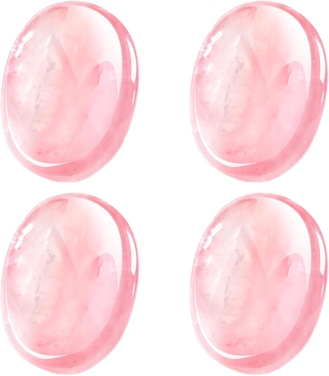 4 piedras de preocupación para el pulgar para la ansiedad, piedras de chakras, cristales de chakras, cristal rosa, amatista, ojo de tigre,