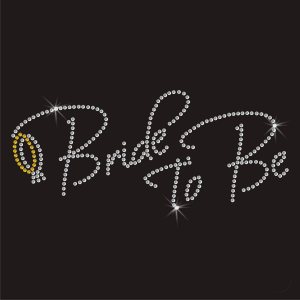 TWISTED ENVY Bride to be Ring Rhinestone Iron On Hotfix Transfer Decal Bling TWISTED ENVY Bride to be Ring Rhinestone Iron On Hotfix Transfer Decal Bling