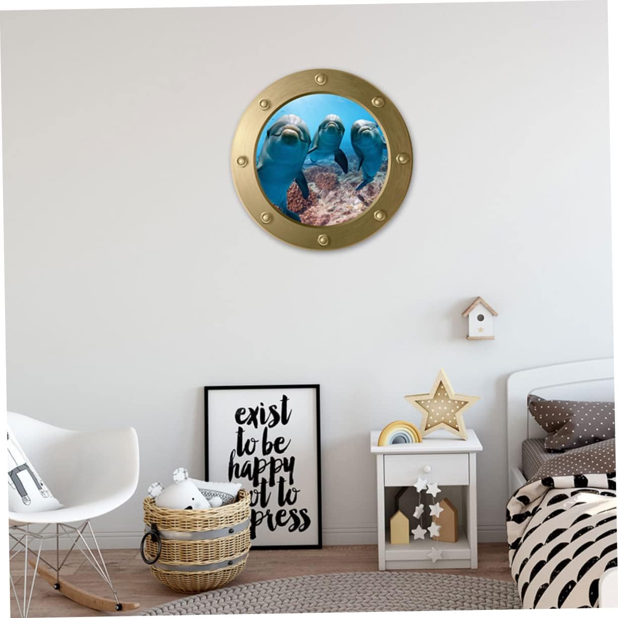ARTIBETTER 3 calcomanías de pared bajo el mar, calcomanías de pared subacuáticas, calcomanías de decoración de vida marina, animales marinos,