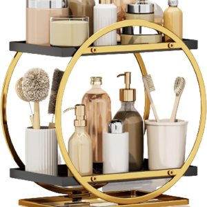 Organizador de baño, mostrador de baño, tocador, organizador de perfumes, organizador de almacenamiento de maquillaje, soporte de perfume de 2 Organizador de baño, mostrador de baño, tocador, organizador de perfumes, organizador de almacenamiento de maquillaje, soporte de perfume de 2