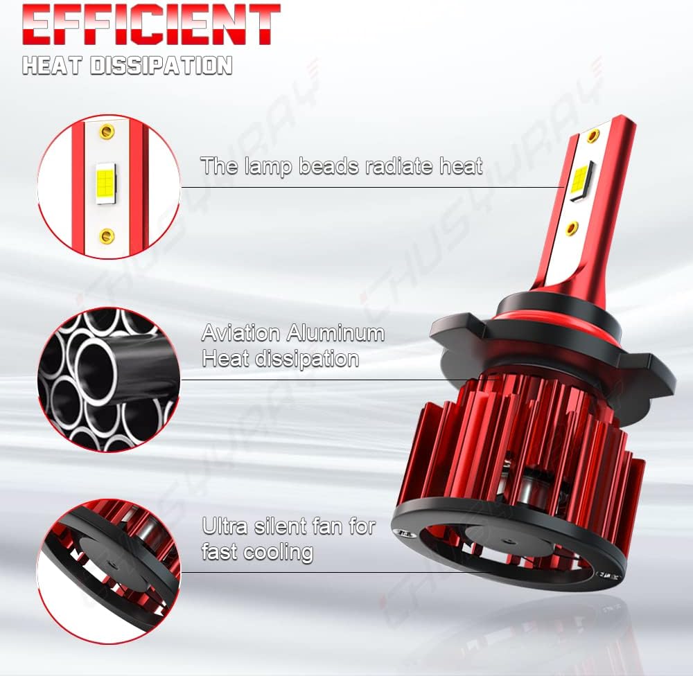 CHUSYYRAY Compatible con Nissan Armada 2005-2010 Titan 2004-2015 Kit de bombillas LED para faros delanteros, 9005 9006 faros altos y bajos 880
