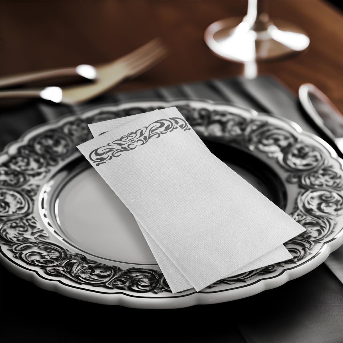 Servilletas desechables elegantes de alta calidad, suaves y absorbentes, de tacto de lino, servilletas decorativas duraderas para baño, buenas para