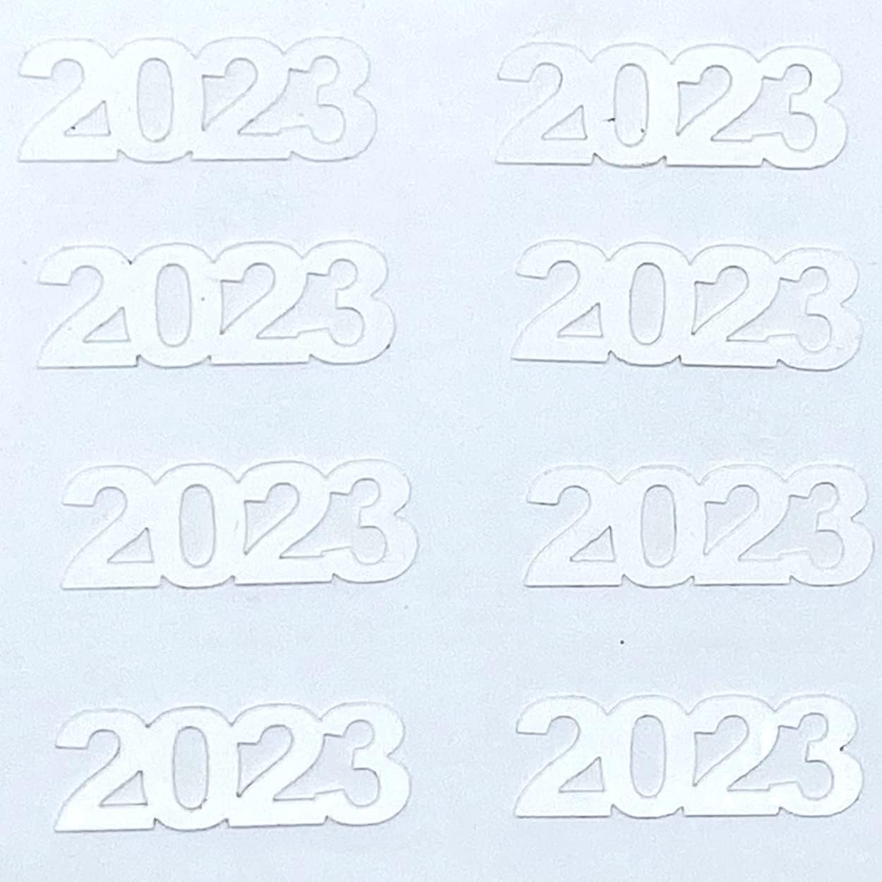 Confeti Año 2023 Blanco – Paquete al por menor #7628 QS0