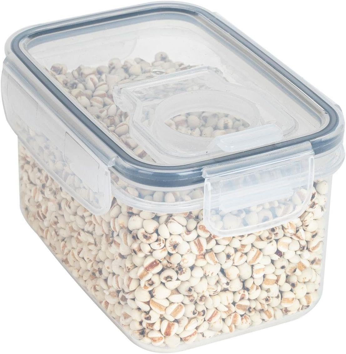 Organizadores y almacenamiento de cocina, contenedores de almacenamiento de plástico transparente individuales con tapas, tarro hermético de cocina,