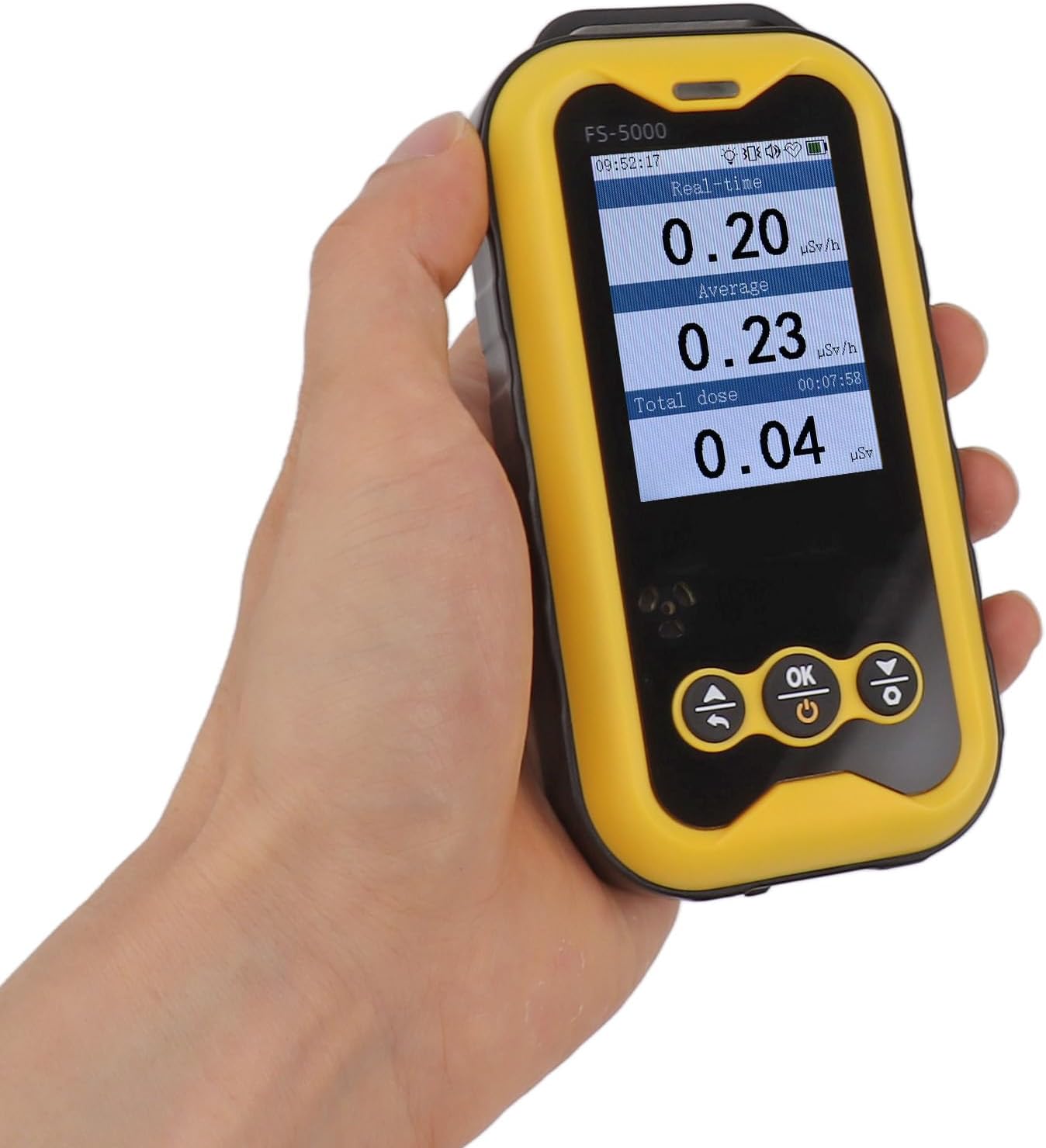 Handheld Radiation Monitor, X Rays Testing Triple Alarm 2.4 in TFT LCD Screen 1800mAh Radiation Monitor Meter for Geological Survey
