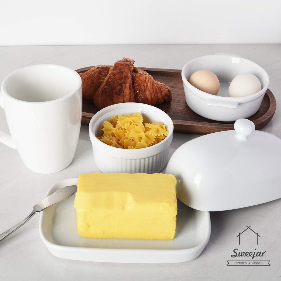 SWEEJAR – Mantequera de cerámica con deposito para tapa