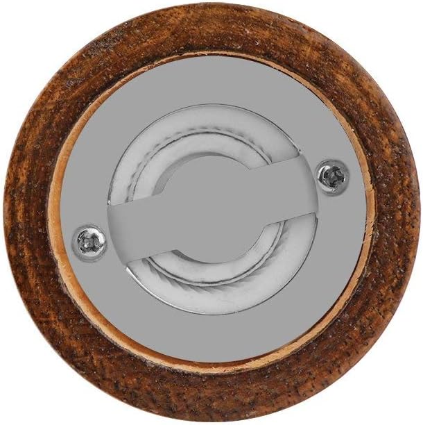 LETOOR Molinillo de cerámica ajustable para sal y pimienta de madera de roble, 5 pulgadas