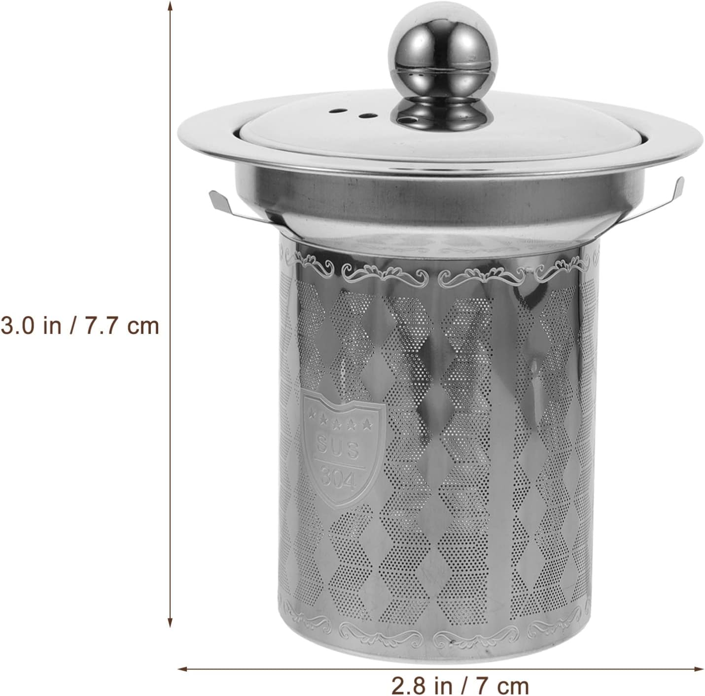 HEMOTON Colador de té con tapas, filtro de té de acero inoxidable, filtros de té, tetera de metal, accesorios para tetera, accesorios para cafetera,