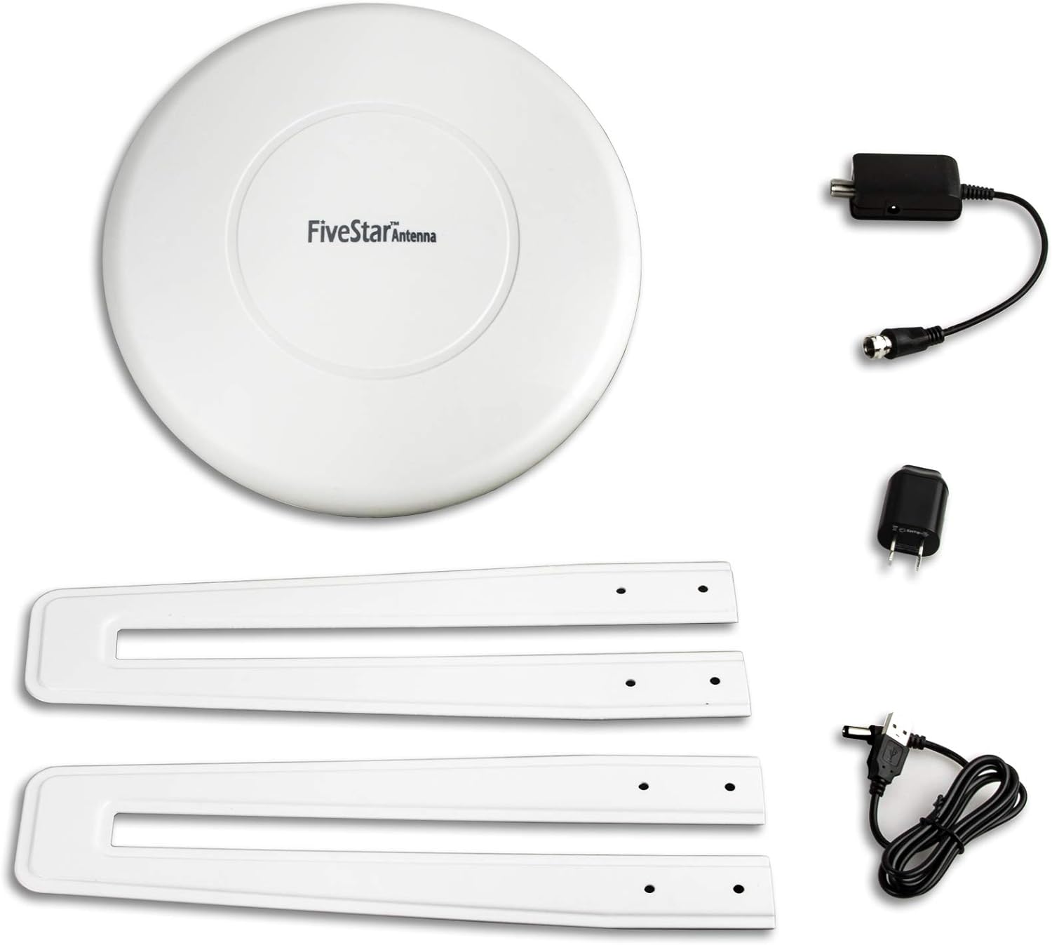Five Star – Antena HDTV (2020) – Antena de TV amplificada de recepción omnidireccional de 360 para exteriores de 150 millas de largo alcance para