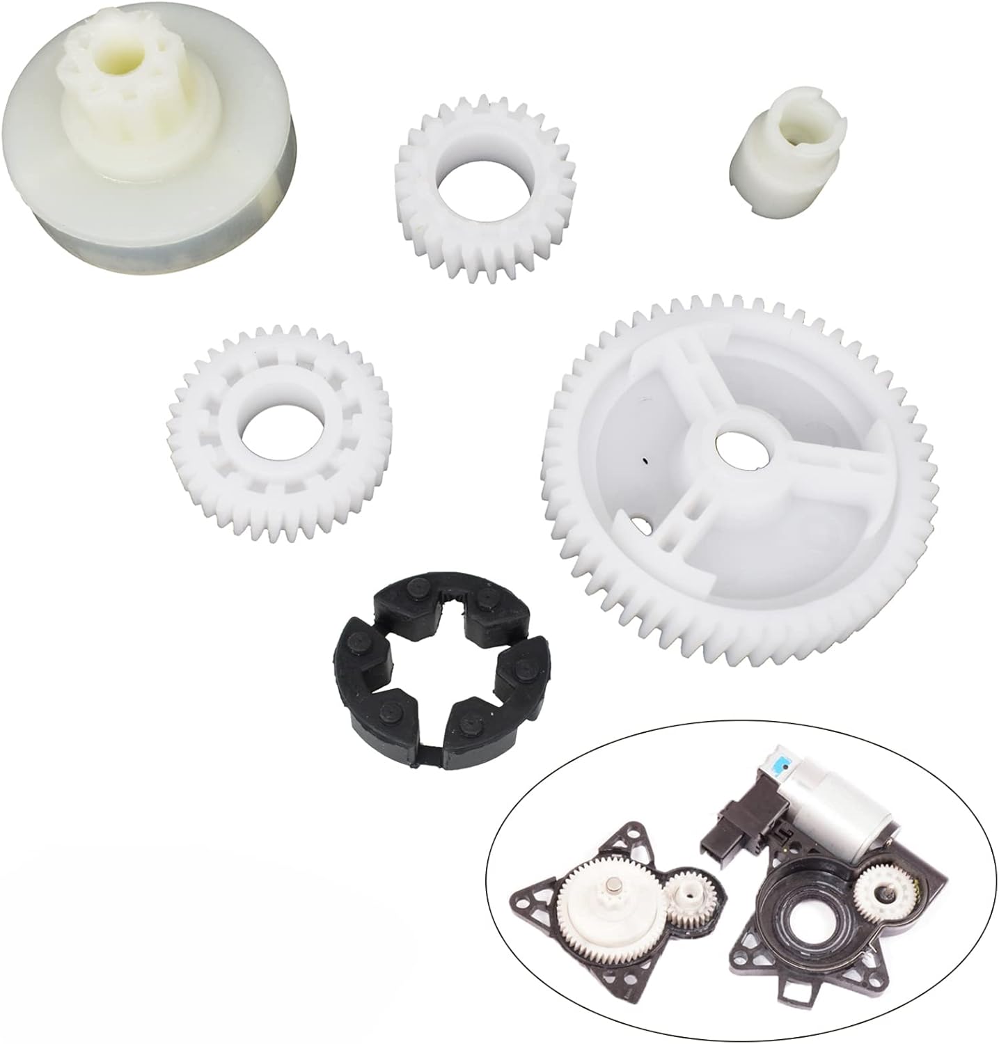 AUTOXBERT 6 unidsset Elevalunas eléctrico Elevalunas Kit de reparación de engranajes de motor de repuesto compatible con Mazda 3 Sport 5 6 CX-7 CX-9