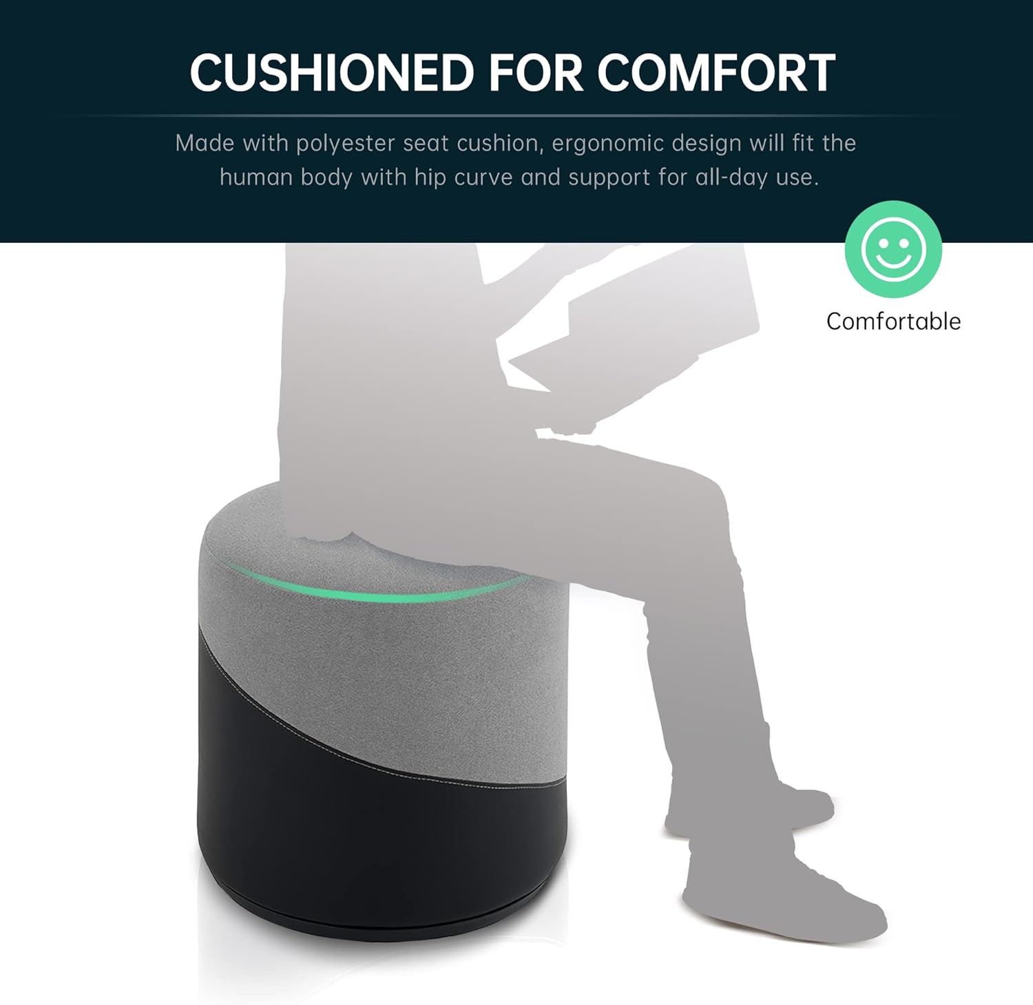 Taburetes tambaleantes, alrededor de sillas meneando, taburete ergonómico para sentarse activo, silla de equilibrio giratoria para oficina en casa
