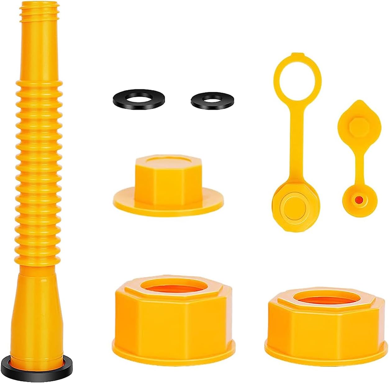 Juego de repuesto para boquilla de gasolina, kit de boquilla flexible con tapas de collar de tornillo, tapas de ventilación, cubierta de boquilla,