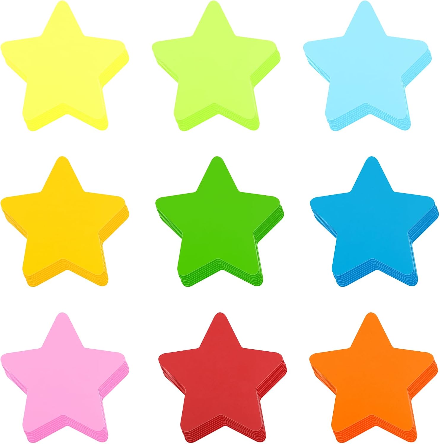 72 piezas de papel con recortes de estrella, papel colorido de estrellas de 6 pulgadas, decoración de tablón de anuncios de Star Wars para fiestas,