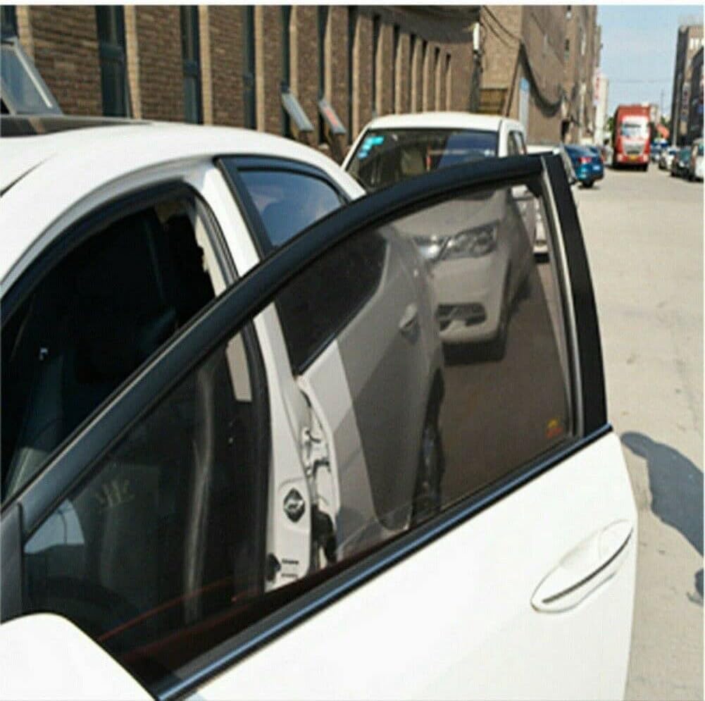 AOLI 2 unids coche parasol cubierta ventana trasera lateral bloqueo estático visera escudo pantalla negro