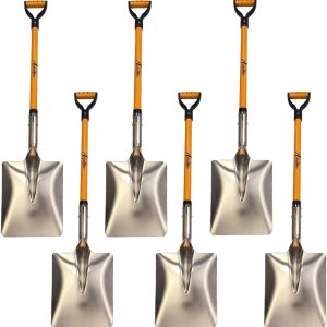 Ashman – Pala de nieve con pala grande y mango resistente (paquete de 6) Ashman – Pala de nieve con pala grande y mango resistente (paquete de 6)