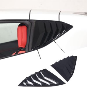 Persianas triangulares para ventana lateral trasera Corvette C8, ABS, estilo carreras, para Chevrolet Corvette C8, versión convertible manual Persianas triangulares para ventana lateral trasera Corvette C8, ABS, estilo carreras, para Chevrolet Corvette C8, versión convertible manual