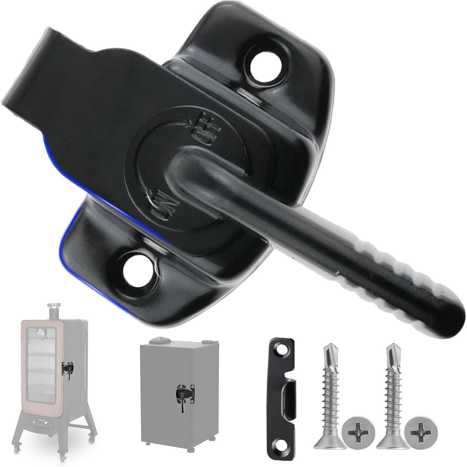 Pestillo de puerta para ahumador Cuisinart COS-330 Vertical SmokerPit Boss Vertical Smoker 1077, Kits de pestillo de puerta de ahumador resistente