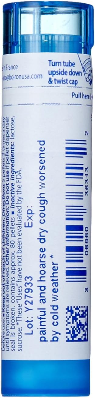 Boiron Hepar Sulphuris Calcareum 30C, medicina homeopática para la tos (paquete de 5)