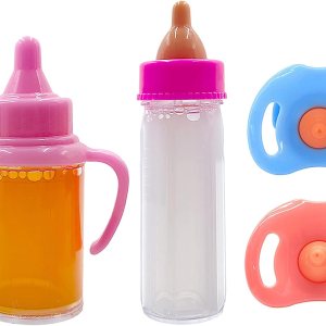Juego de biberones para muñecas, botellas mágicas que desaparecen de muñeca botellas de leche de 3.6 pulgadas y botellas de jugo de 3.4 pulgadas Juego de biberones para muñecas, botellas mágicas que desaparecen de muñeca botellas de leche de 3.6 pulgadas y botellas de jugo de 3.4 pulgadas
