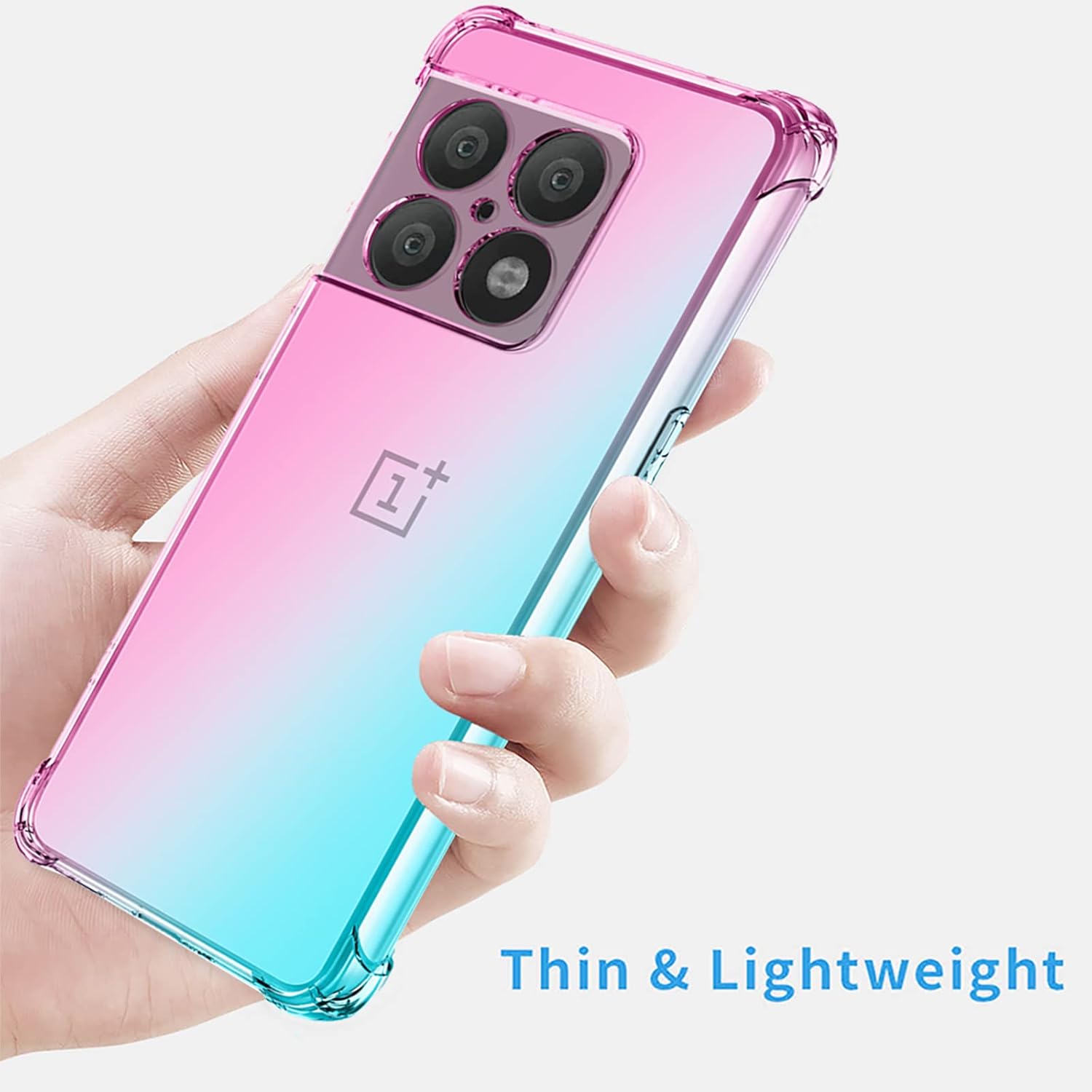 OEURVQO Funda transparente para OnePlus 10 Pro, transparente, colorida, delgada, suave, TPU a prueba de golpes, antiarañazos, funda protectora para