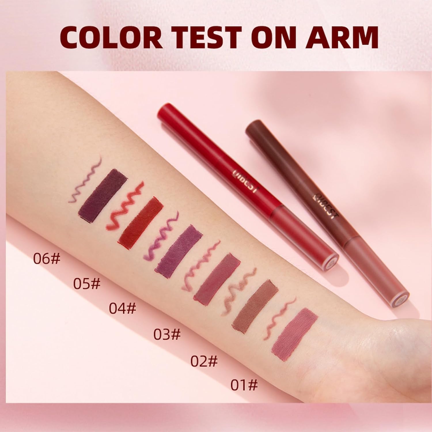 Juego de 3 delineadores de labios y lápiz labial, kit de lápiz labial mate con delineador de labios, lápiz labial líquido mate, impermeable, lápiz