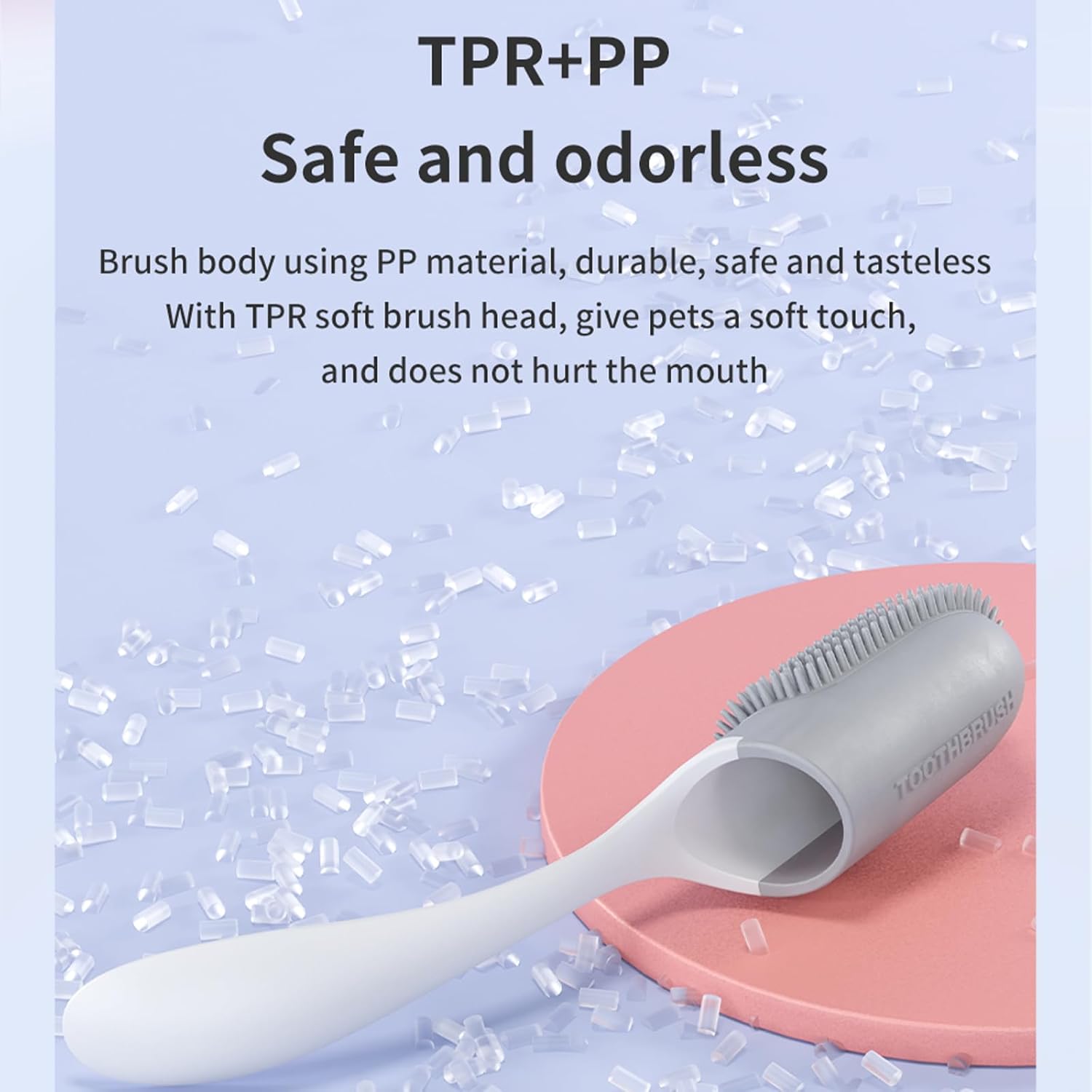 Trumoon Paquete de 3 cepillos de dientes para perros, kit de limpieza de dientes de perro, cepillo de dientes de gato, cepillo de dientes de dedos