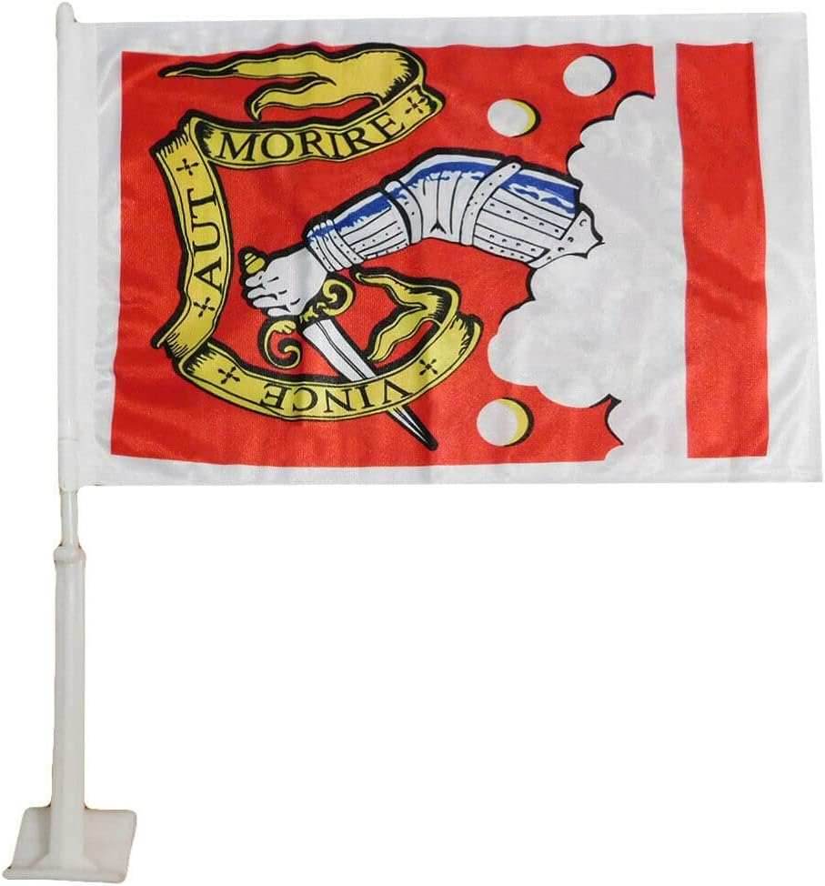 Premium 12 Pack Revolutionary 12″x18″ 2-Sided Rough Tex Knit Nylon Car Flag