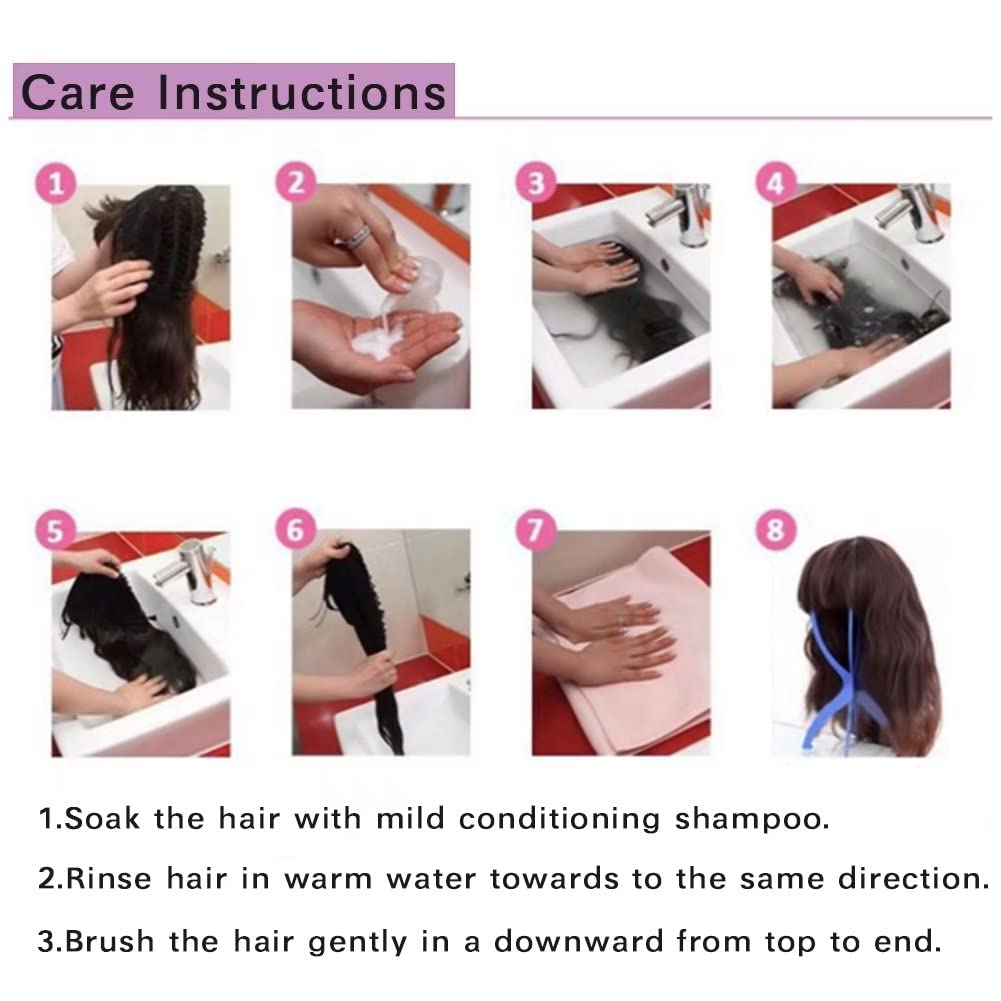iLUU Peluca y gorro de béisbol con extensiones de cabello sintético con sombrero negro adjunto con 24 pulgadas, extensiones de cabello liso y liso