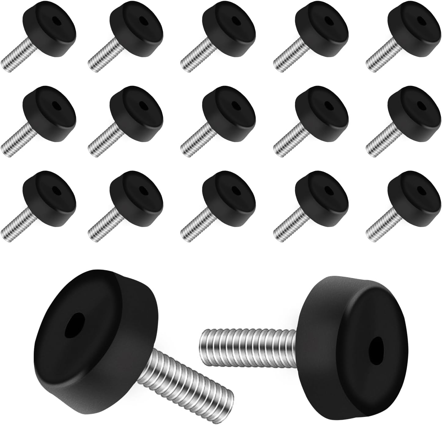 25 patas niveladoras de muebles M6-14 pulgadas ajustables para patas de muebles, tornillos de repuesto para taburetes, mesas, silla, banco, cabniet,