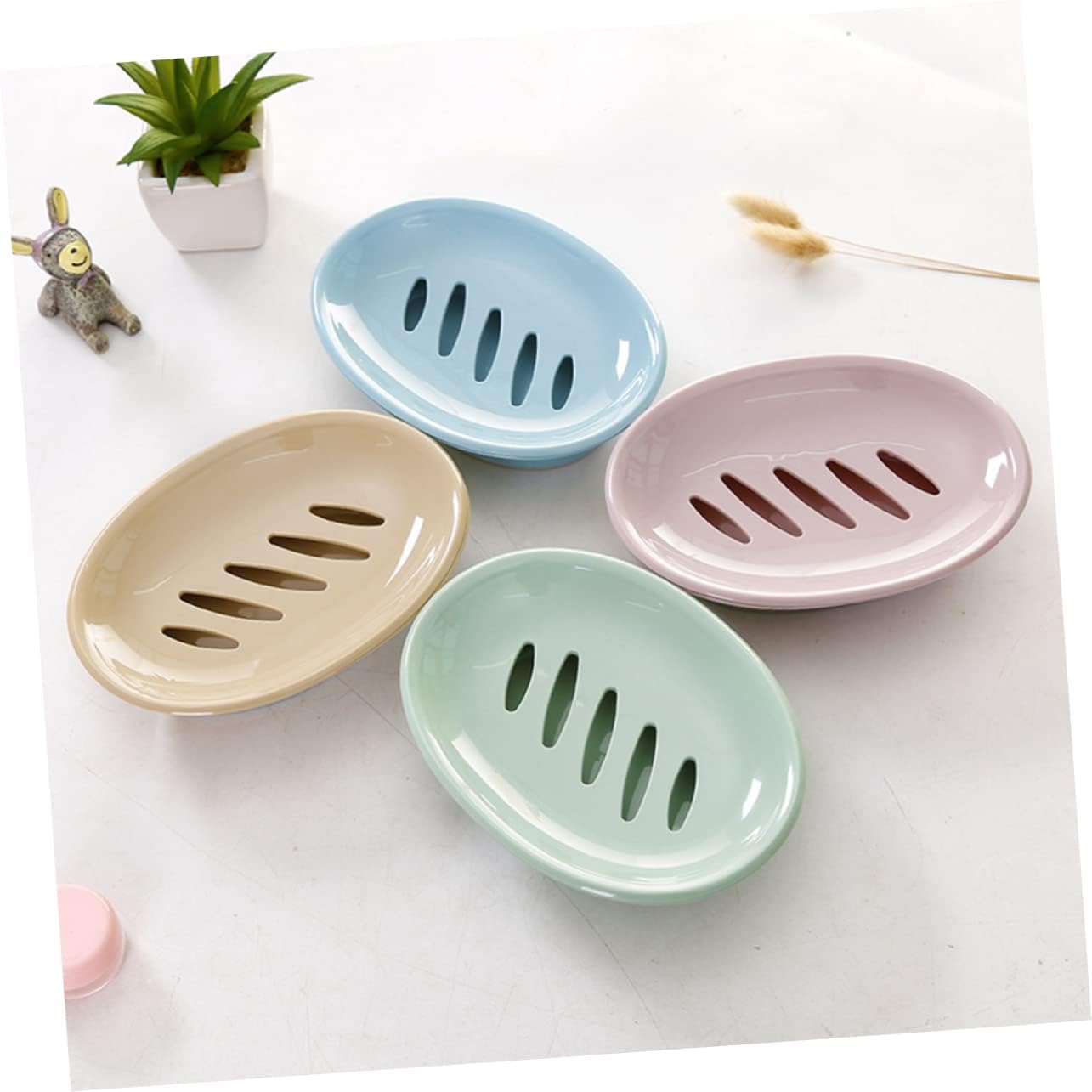 Zerodeko Caja de viaje de jabón redondo Jabonera redonda Jabonera en forma de corazón Jabonera Escurridor Titular Caja de jabón Jabonera Jabonera