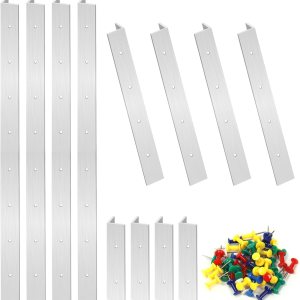 Swpeet 72 unidades de 3 tamaños de 3 pulgadas, 6 pulgadas, 12 pulgadas, sistema de bloques de diseño de vitrales con pasadores de presión de colores Swpeet 72 unidades de 3 tamaños de 3 pulgadas, 6 pulgadas, 12 pulgadas, sistema de bloques de diseño de vitrales con pasadores de presión de colores