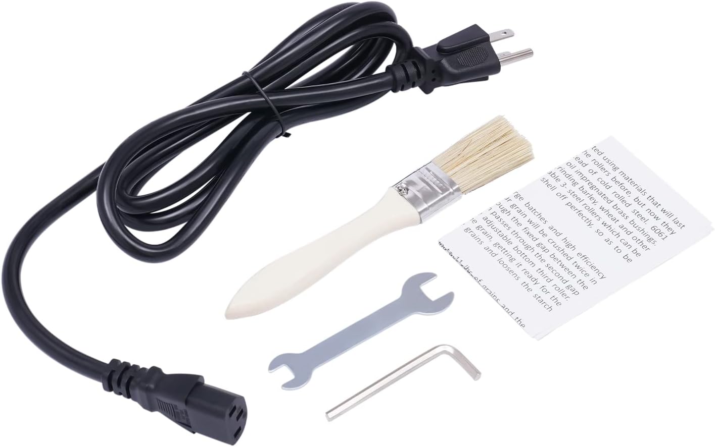 Molinillo eléctrico de grano de 110 V, 60 W, molinillo de maíz de acero inoxidable, trituradora de malta, molinillo de trigo de cebada con embudo de