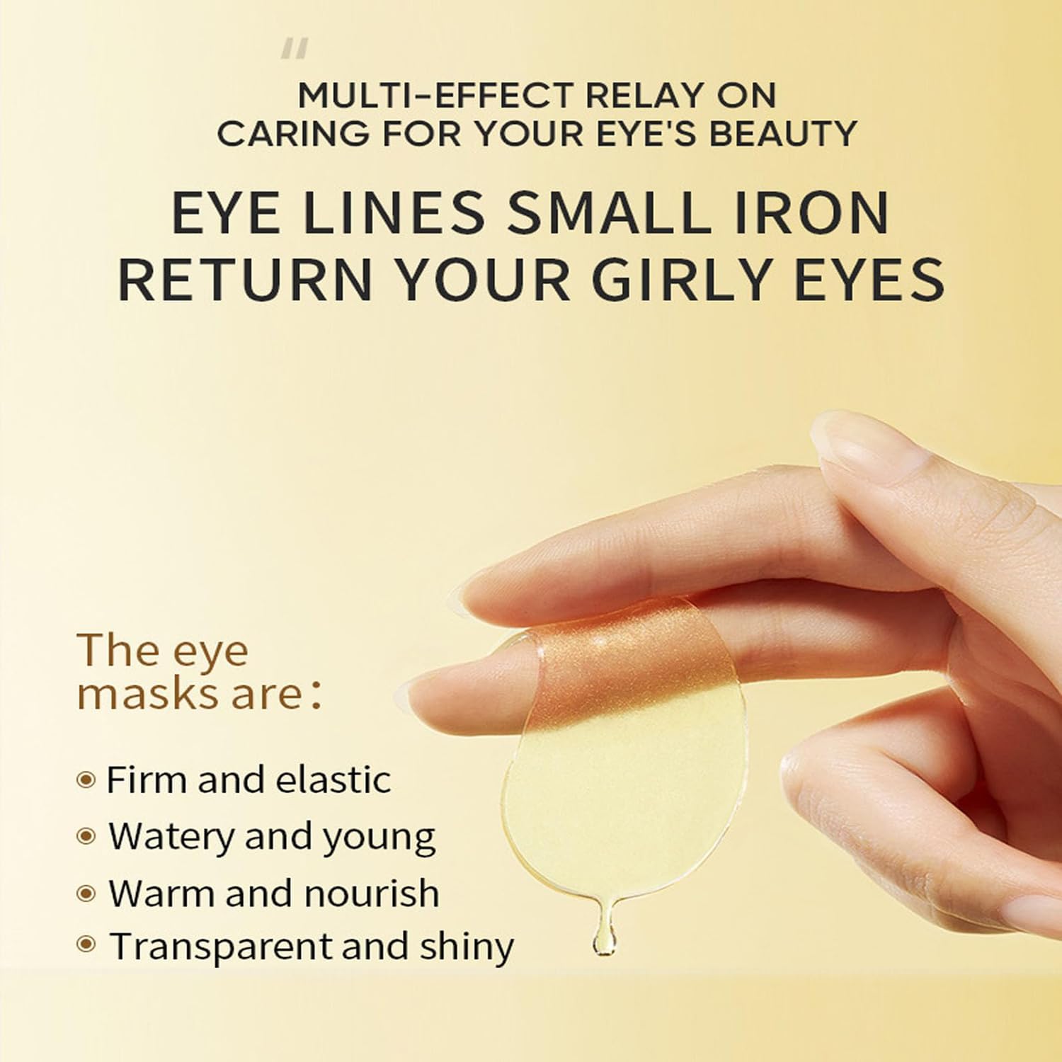 Houmai – Máscara de ojos dorada, Houmai Gold – Máscara hidratante radiante para ojos, parches de colágeno para ojeras, colágeno antienvejecimiento