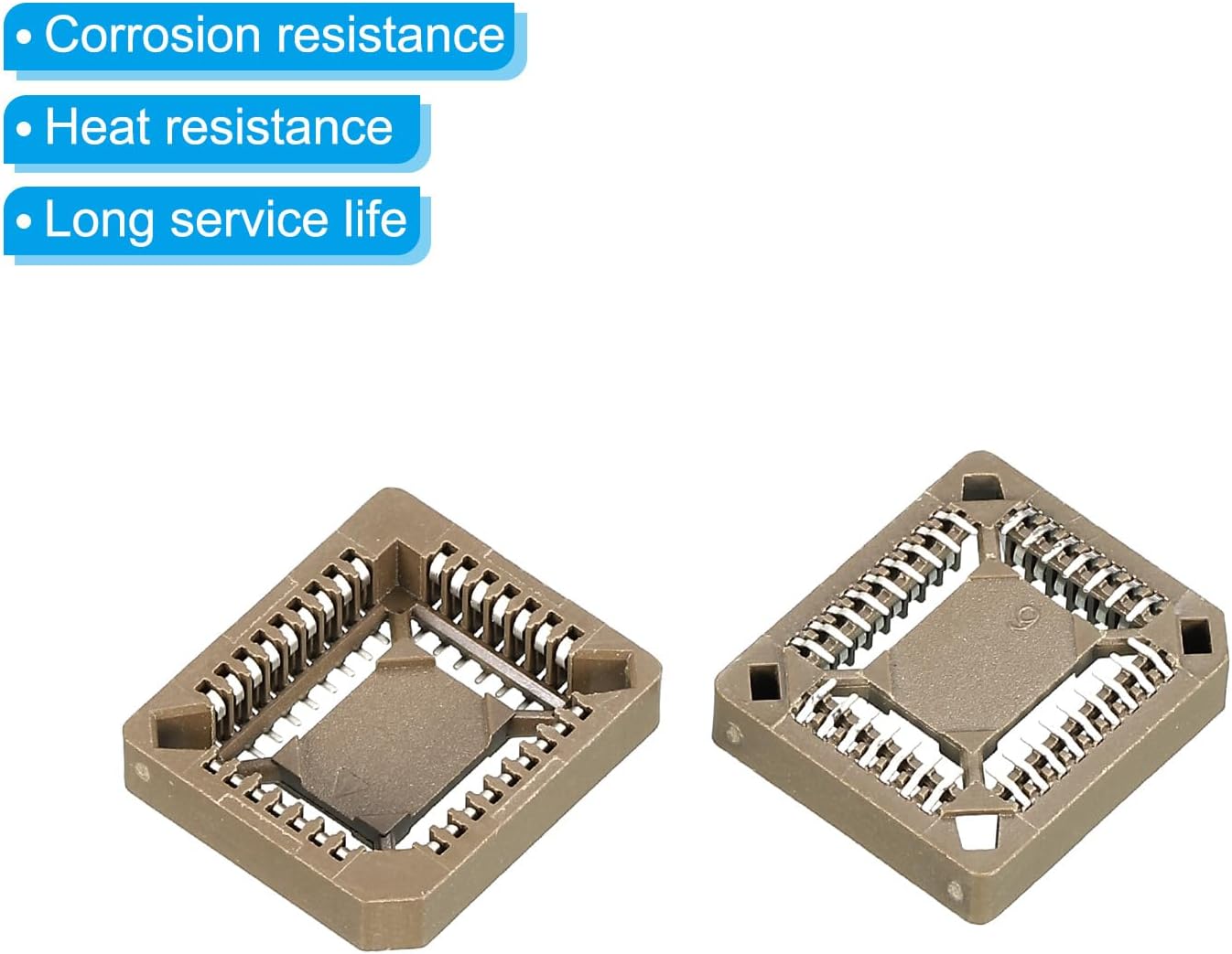 PATIKIL PLCC32P IC Socket 32Pin 0.050 in Pitch SMT Dispositivos montados en superficie para placa PCB Paquete de 10