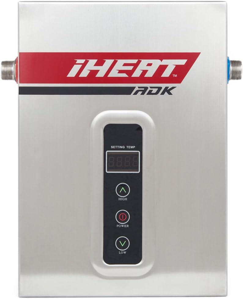 Calentador de agua eléctrico iHeat S-9240V 39A 9kW, con cerramiento de acero inoxidable de 7,2″ x 11″ x 3″ 12″ CPT 36pies AWG N.8, -P