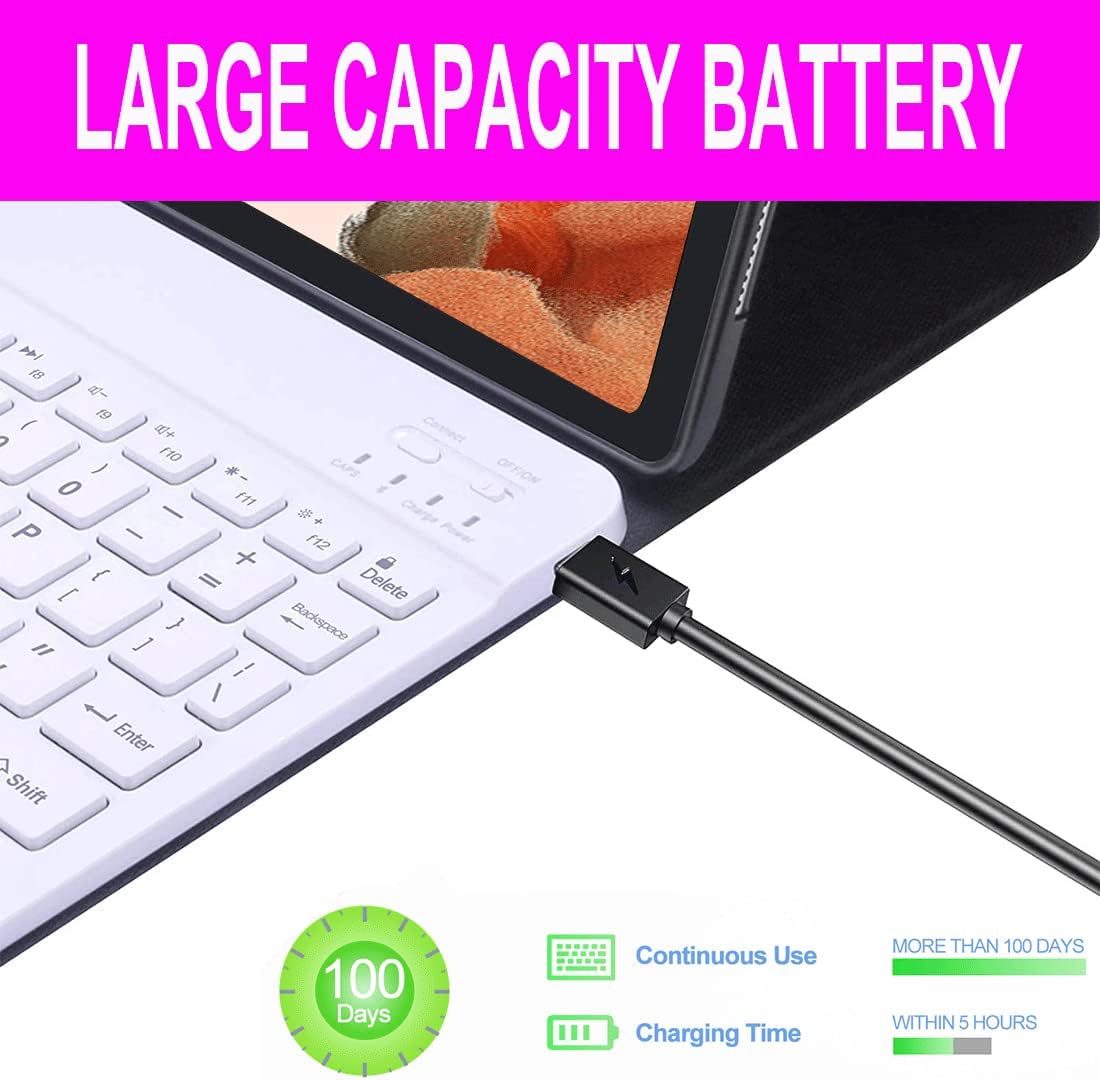 SUYOOULIN Funda de teclado para Samsung Galaxy Tab S9 Plus S9+ de 12.4 pulgadas 2023 (SM-X810X816BX818U) con soporte para bolígrafo S, funda de