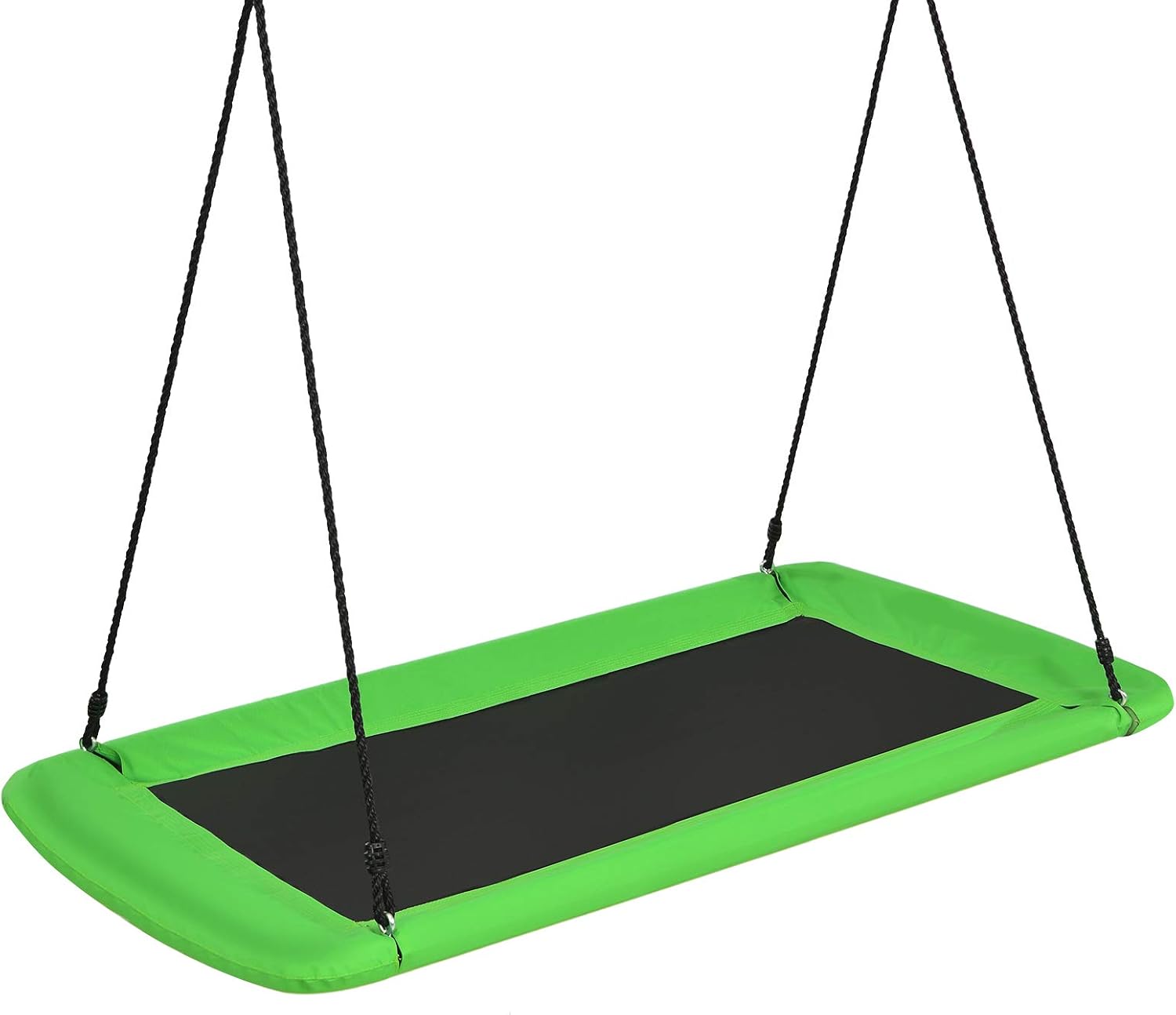 Costzon Juego de columpio rectangular de plataforma gigante de 60 pulgadas para niños y adultos, columpio rectangular resistente al desgaste para