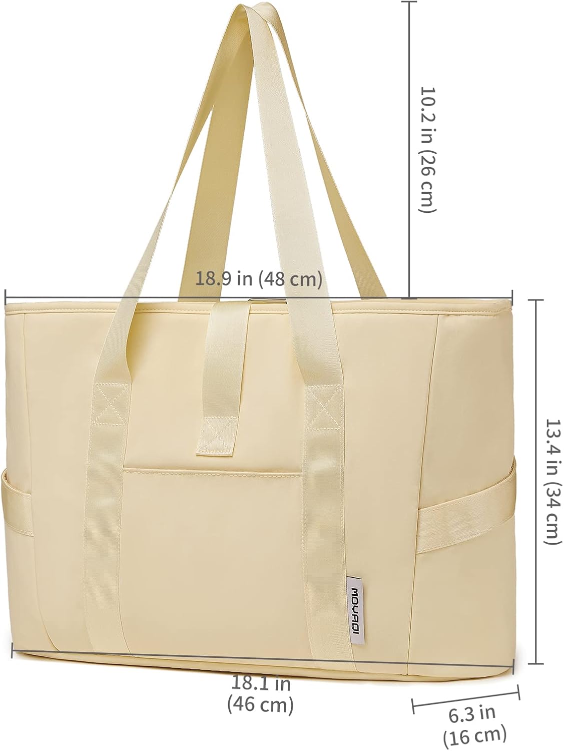 MOYAQI – Bolsa de yoga para mujer, bolsa de hombro grande con correa para esterilla de yoga para gimnasio, trabajo, viajes, escuela, playa, negocios