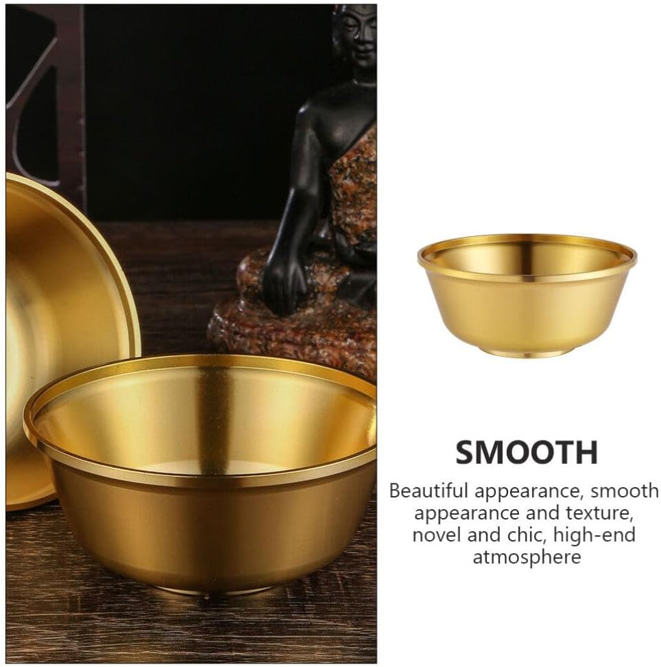 VOSAREA Cuenco de agua de altar Cuenco de oferta Tazón de agua budista tibetano Cuenco de agua Copa de vino Cáliz Taza de altar de meditación