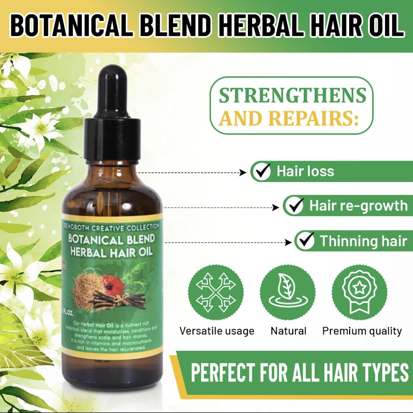 Rehoboth Creative Collection Aceite de mezcla botánica para cabello seco y cuero cabelludo, promueve mechones fuertes del cabello, mejora la