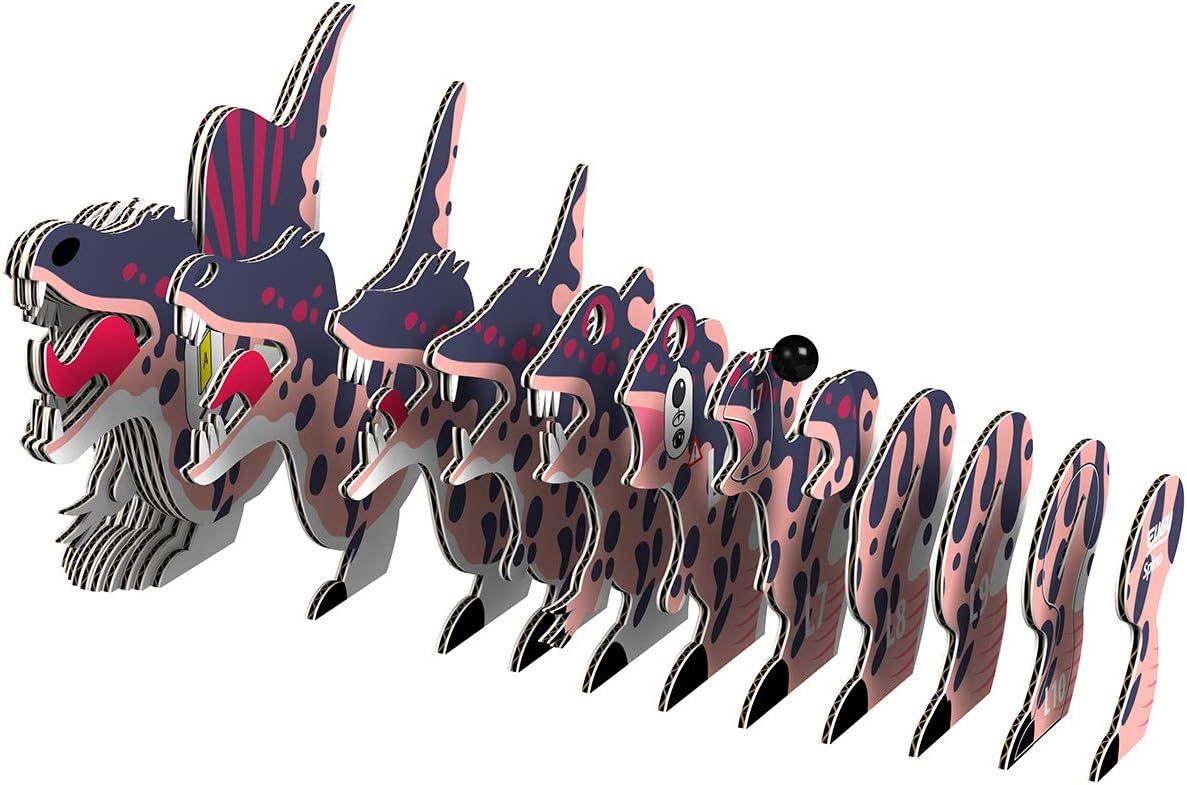 Eugy Spinosaurus – Rompecabezas 3D de dinosaurio, 24 piezas, ecológico, juguetes educativos para niños, niñas y niños a partir de 6 años