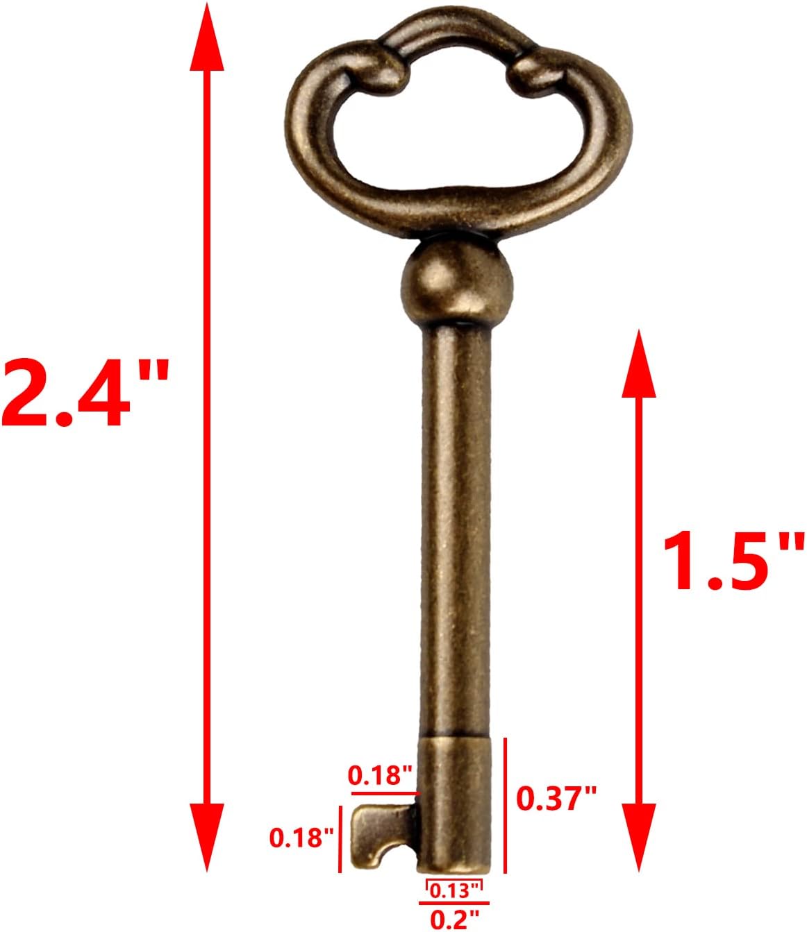 KY-2AB y KY-3AB – Llave de esqueleto de barril hueco, llave de barril universal, llaves de esqueleto de latón antiguo, llave de esqueleto genérica