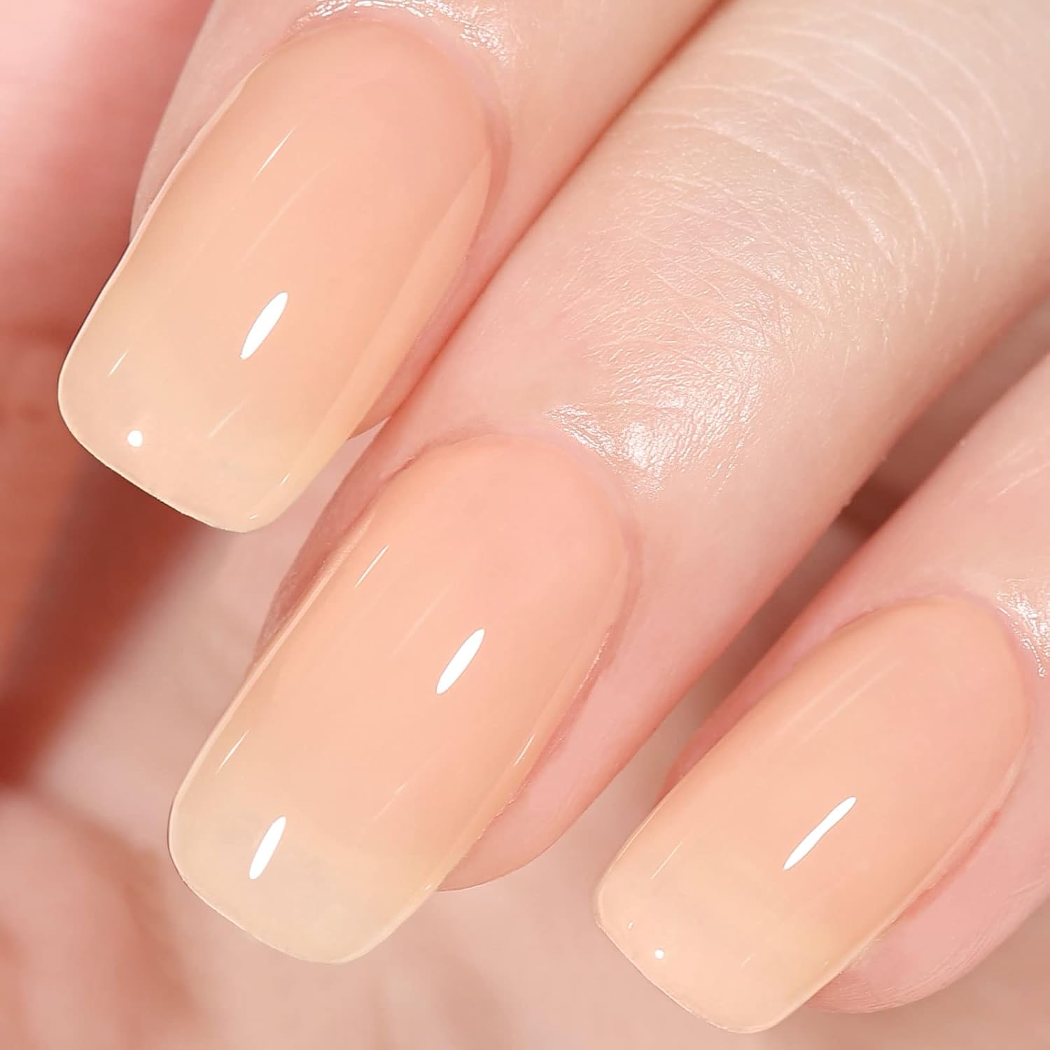 AILLSA GB53 – Esmalte de uñas de gel neutro, color nude translúcido, semipermanente, UV, esmalte de uñas de gel color neutro para arte de uñas,