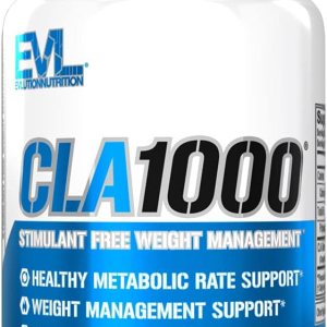 Evlution Nutrition CLA 1000 ácido linoleico conjugado suplemento para pérdida de peso apoyo al metabolismo sin estimulantes 90 porciones Evlution Nutrition CLA 1000 ácido linoleico conjugado suplemento para pérdida de peso apoyo al metabolismo sin estimulantes 90 porciones