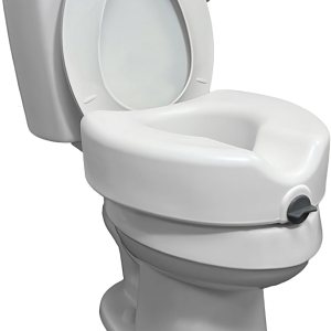 ProBasics Asiento de inodoro elevado para personas mayores con bloqueo de seguridad, inodoros redondos o alargados, mecanismo de bloqueo seguro, ProBasics Asiento de inodoro elevado para personas mayores con bloqueo de seguridad, inodoros redondos o alargados, mecanismo de bloqueo seguro,