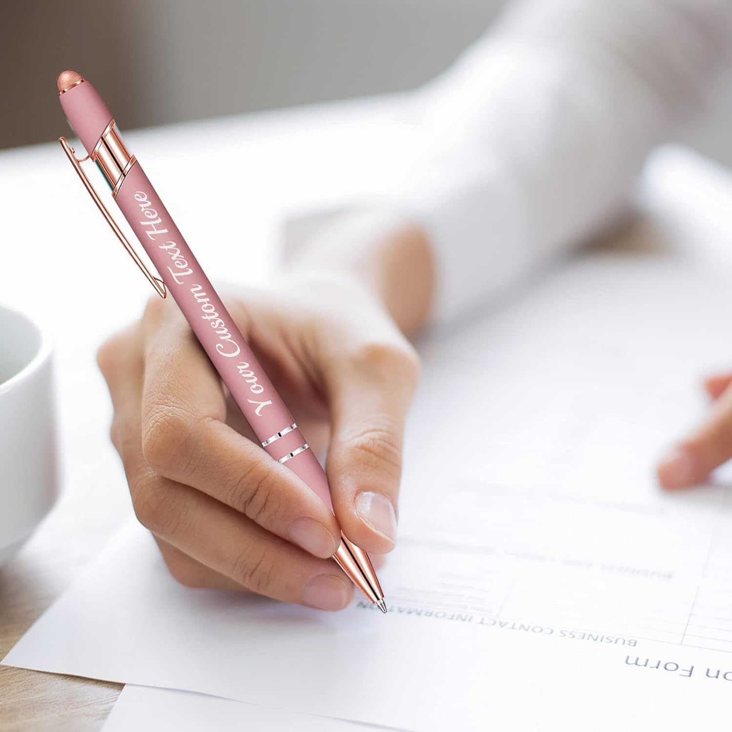 Bolígrafos personalizados grabados con texto con nombre, bolígrafo personalizado de escritura suave, regalos para hombres y mujeres, San Valentín,